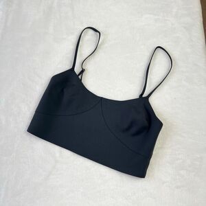 Free People Intimately Womens Scoop Neck Brinley Long Line Bralette Black Small